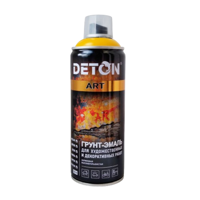 Deton DETON ART - 珐琅底漆 - 镉黄 - 气雾剂，520 毫升 DTN-A70680 图片 – 卡拉巴尔塔 | carpaint.kz