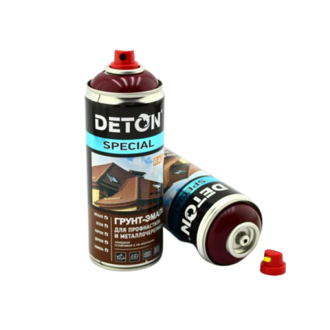 Deton RAL 3005 DETON SPECIAL - Primer-enamel for metal tiles - Red wine - Aerosol, 520 ml DTN-A07290 – buy in Kara-Balta | carpaint.kz