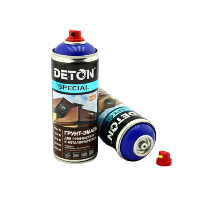 Deton RAL 5002 DETON SPECIAL - Primer-enamel for metal tiles - Ultramarine blue - Aerosol, 520 ml DTN-A07332 – buy in Kara-Balta | carpaint.kz