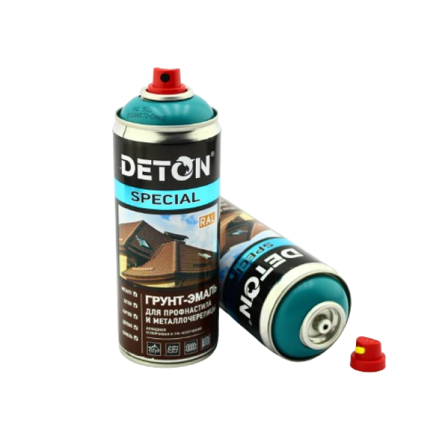 Deton RAL 5021 DETON SPECIAL - Primer-enamel for metal tiles - Watery blue - Aerosol, 520 ml DTN-A07362 – buy in Kara-Balta | carpaint.kz