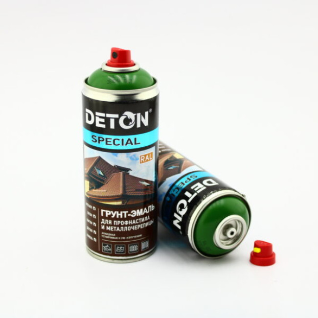 Deton RAL 6002 DETON SPECIAL - Primer-enamel for metal tiles - Green leaf - Aerosol, 520 ml DTN-A07363 – buy in Kara-Balta | carpaint.kz