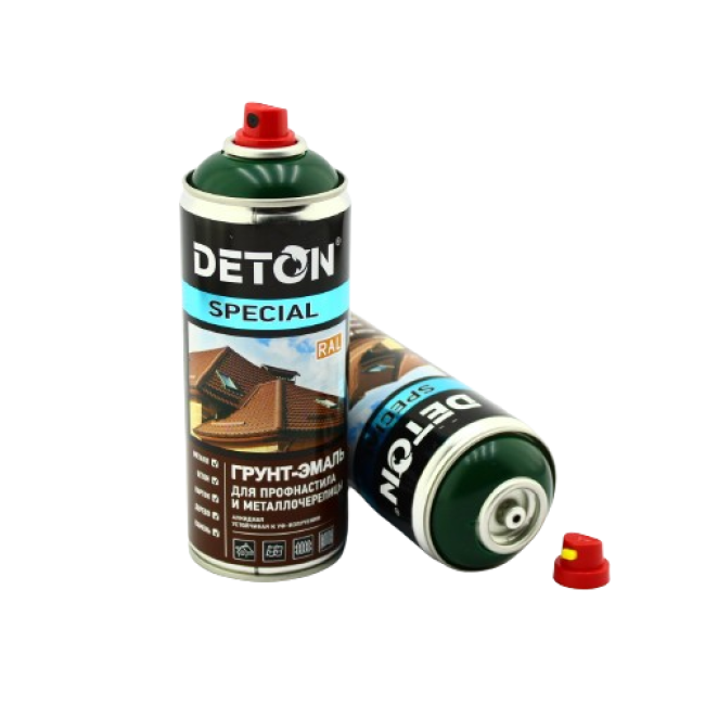 Deton RAL 6005 DETON SPECIAL - Primer-enamel for metal tiles - Green moss - Aerosol, 520 ml DTN-A07289 – buy in Kara-Balta | carpaint.kz