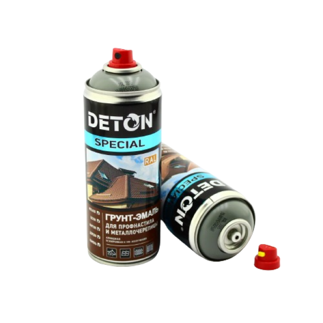 Deton RAL 7005 DETON SPECIAL - 金属瓷砖瓷釉底漆 - 鼠灰色 - 气雾剂，520 毫升 DTN-A07358 图片 – 卡拉巴尔塔 | carpaint.kz