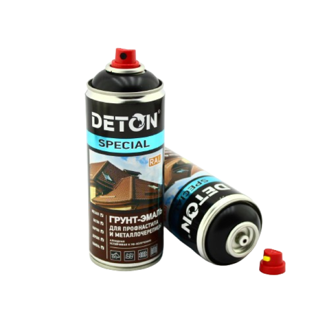 RAL 9005 DETON SPECIAL - Грунт-эмаль для металлочерепицы - Черный - Аэрозоль, 520 мл DTN-A07293 – купить в Кара-Балта | Deton | carpaint.kz