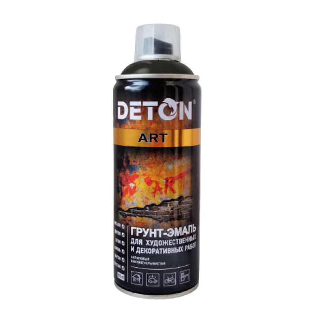 Deton 用于艺术和装饰作品的底漆珐琅 DETON ART，大都会灰色，气雾剂 520 毫升 DTN-A07696 图片 – 卡拉巴尔塔 | carpaint.kz