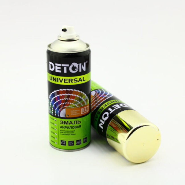 U9020 Аэрозольная краска «Deton Universal» цвет Золото, глянцевая, акриловая, 520 мл «Детон»  – купить в Кара-Балта | Deton Universal | carpaint.kz