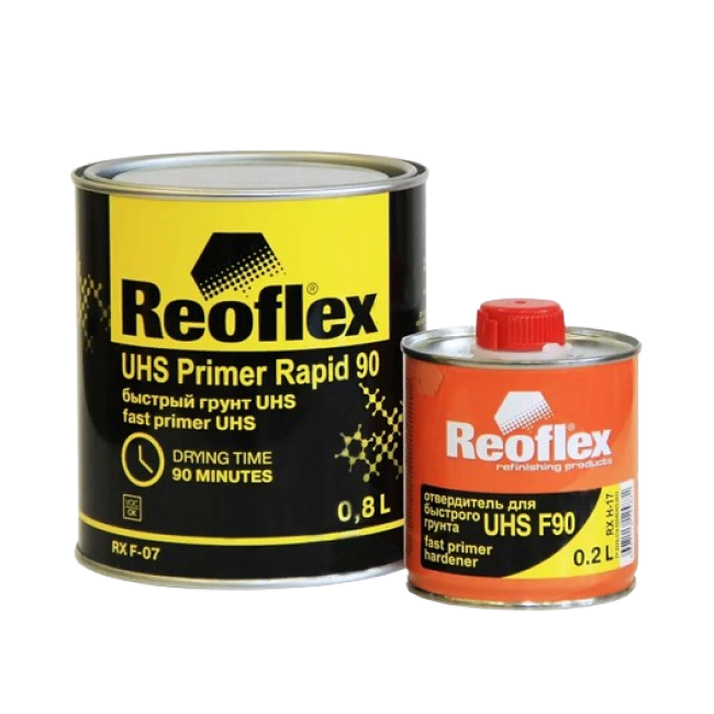 Reoflex 2K Primer UHS Акрил 4+1 Ашық сұр + Қатайтқыш, 0,8л+0,2л RX F-07(G)-800 + RX H-17-200 – Кара-Балтада сатып алу | Reoflex | carpaint.kz