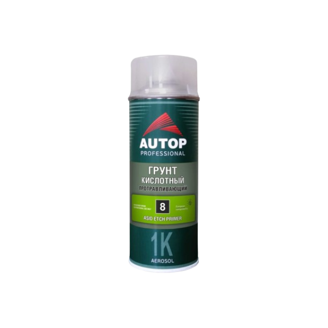 AUTOP №8 - Грунт кислотный протравливающий - Зеленый - Аэрозоль, 520 мл ATP-A07521 – купить в Кара-Балта | Autop | carpaint.kz