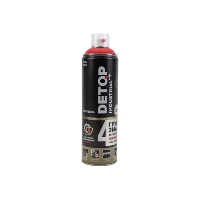 Detop RAL 3000 DETOP No. 4 - 防锈底漆 3 合 1 - 红色 - 气雾剂 DTI-A07716 图片 – 卡拉巴尔塔 | carpaint.kz