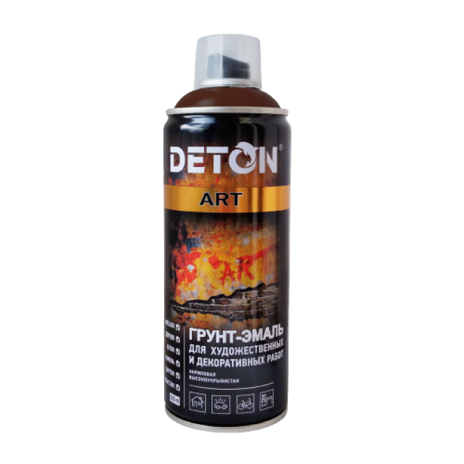 Deton DETON ART - 珐琅底漆 - 黑巧克力 - 气雾剂，520 毫升 DTN-A70684 图片 – 卡拉巴尔塔 | carpaint.kz